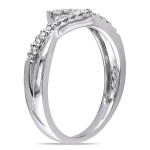White Gold Diamond Ring with 1/4ct of Baguette Cut Brilliance by Yaffie