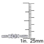 Sparkling Yaffie White Gold Diamond Engagement Ring with 3 Stunning Stones