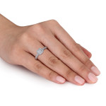 Yaffie Promise Halo Ring - Brilliant 1/4ct TDW Diamonds in White Gold