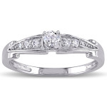 Dazzling Yaffie Promise Ring with 1/4ct TDW of White Gold Diamonds