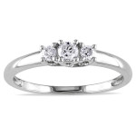 Sparkling Yaffie White Gold Ring with 1/4ct Total Diamond Weight