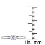 Yaffie 1/4ct TDW Diamond Solitaire Engagement Ring in White Gold
