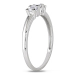Three-Shimmering Diamonds Yaffie White Gold Ring
