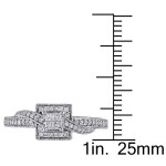 Dazzling Princess-Cut Diamond Ring in Yaffie White Gold with 1/4ct TDW