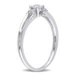 Diamond Ring with Yaffie White Gold Brilliance at 1/5 Carat Total Diamond Weight.