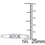 Shine bright with the Yaffie White Gold Diamond Solitaire Engagement Ring (1/5ct TDW).