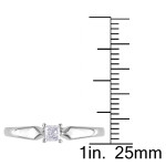 Dazzling Yaffie Solitaire Ring with 1/5ct TDW Diamond in White Gold