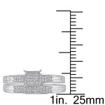 Elegant Yaffie White Gold Bridal Ring Set with Dazzling 1/6ct TDW Diamonds