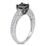 Yaffie ™ Custom Made Black Diamond Ring with 1ct TDW in White Gold