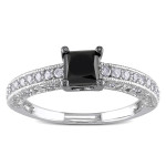 Yaffie™ Crafts Custom 1ct TDW Black Diamond Ring in White Gold