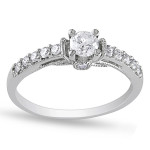 Engage in Eternal Love with Yaffie White Gold Diamond Ring.