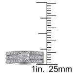 Princess Cut Diamond Bridal Ring Set in Yaffie White Gold with 3/8 Total Carat Weight