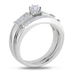 Bridal Set with 5/8ct TDW Diamonds in Yaffie White Gold