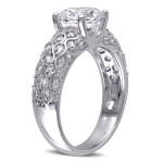 Yaffie White Sapphire Engagement Ring: A Radiant White Gold Treasure