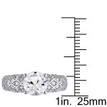 White Gold Engagement Ring with Yaffie Created White Sapphire
