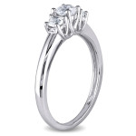 White Sapphire Ring crafted from Yaffie White Gold