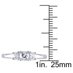 White Sapphire Ring crafted from Yaffie White Gold