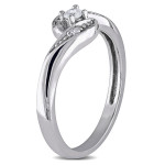 Diamond Promise Ring in White Gold by Yaffie