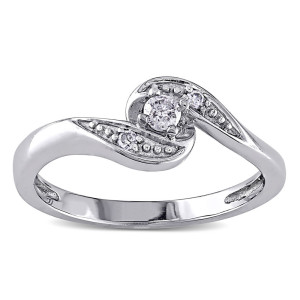 Diamond Promise Ring in White Gold by Yaffie