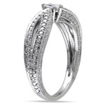 Marquise-cut Diamond Split Shank Promise Ring in Yaffie White Gold