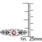 Yaffie ™ Creates Stunning Black Diamond & Morganite Ring in White Gold with 1/4ct TDW