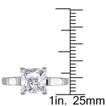Sophisticated Style: Yaffie White Gold Sapphire Square-cut Solitaire