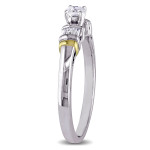Engage in Elegance with Yaffie White Gold 3-Stone Diamond Ring