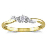 Golden Yaffie Dazzling Diamond Ring 1/10ct TDW