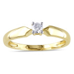 Golden Yaffie Promise Ring with 1/10ct TDW Sparkling Diamond