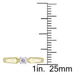 Golden Yaffie Promise Ring with 1/10ct TDW Sparkling Diamond