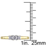 Diamond Three Stone Ring with Yaffie Gold and 1/4ct TDW
