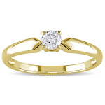 Sparkling Yaffie Gold Diamond Promise Ring, 1/5ct TDW