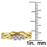 Yaffie Gold Diamond Bridal Set with 1/6ct Total Diamond Weight for Engagement