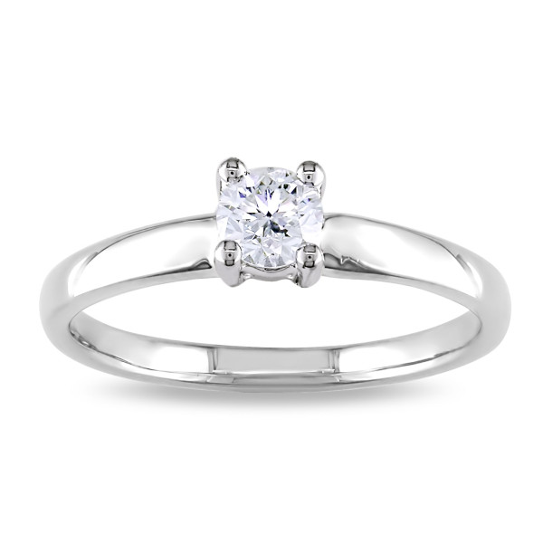 Yaffie Gold Sparkles with a 1/3ct TDW Diamond Solitaire Wedding Ring