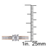 Rose Gold Bow Ring with 1/2ct Sparkling Diamond Detail by Yaffie