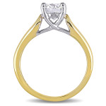 Radiant Yaffie Ring: Two-tone Gold with 1ct TDW Diamond Solitaire
