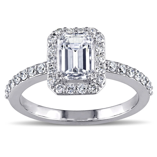 Emerald Cut Diamond Ring with 1 1/4ct TDW in White Gold by Yaffie