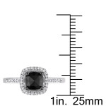 Yaffie™ Crafts Unique Black Diamond Ring in White Gold - 1 1/8ct TDW