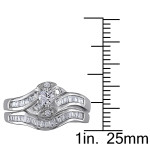 Elegant Yaffie Bridal Set with Sparkling 1/2ct TDW Diamonds in White Gold