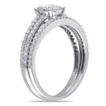 Bridal Ring Set with 1/2ct TDW Diamonds in Yaffie White Gold