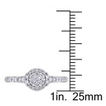 Sparkling Yaffie White Gold Engagement Ring with a Diamond Floral Halo
