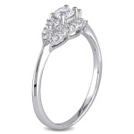 Engage in Elegance with Yaffie Diamond Halo Ring - 1/2ct TDW in White Gold