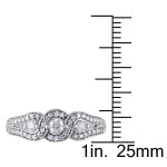 Sparkling Yaffie Diamond Ring in White Gold with 1/2ct TDW