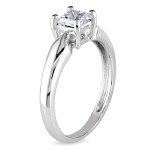 Sparkling 1/2ct TDW Diamond Solitaire Ring in Yaffie White Gold