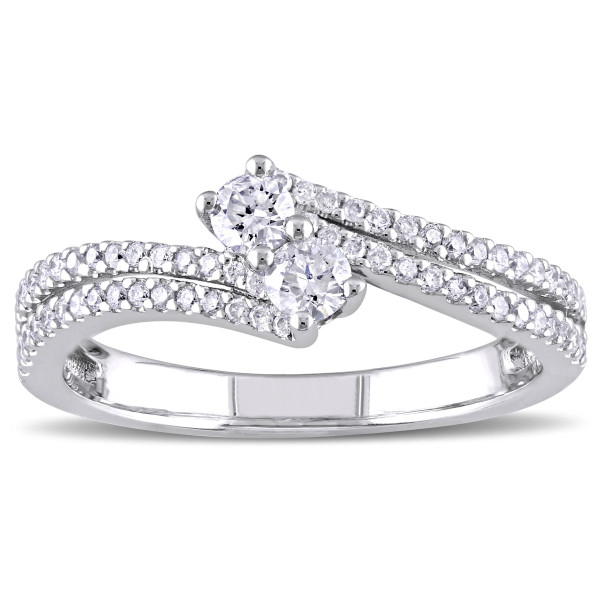 Sparkle in Style with Yaffie White Gold Two Stone Diamond Ring
