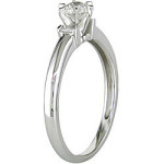 Yaffie White Gold Diamond Solitaire Engagement Ring with 1/3ct TDW