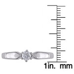 Sparkling Yaffie Diamond Solitaire Engagement Ring in White Gold with 1/4ct Total Diamond Weight