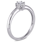 Certified 1/4ct TDW Yaffie White Gold Diamond Solitaire Engagement Ring