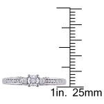 Yaffie 3-Stone Diamond Promise Ring in White Gold - 1/4ct TDW