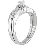 Yaffie Diamond Wedding Ring Set in White Gold with 1/4ct TDW